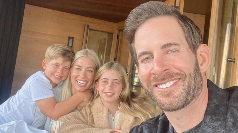 Christina Haack with her ex-husband Tarek El Moussa and their children
